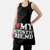 自閉症の友人の自閉症ハート エプロン (インサイチュ)