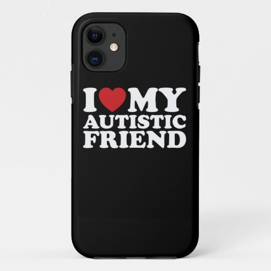 自閉症の友人の自閉症ハート Case-Mate iPhoneケース (裏面)