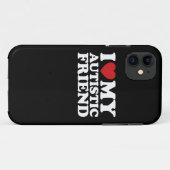 自閉症の友達を愛してる 自閉症 ハート Case-Mate iPhoneケース (裏面(横))