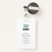 自閉症の名前と名前を持って我慢して連絡くれ バッジ (裏面リトラクタブル付き)