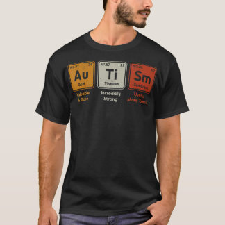 自閉症の周期表要素スペル自閉症B Tシャツ