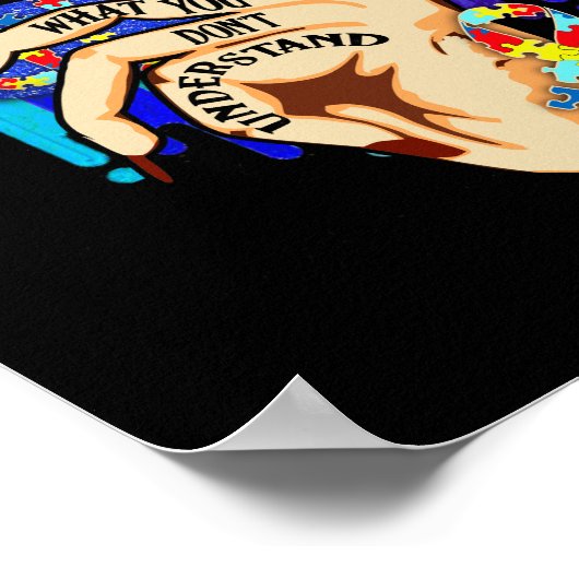 自閉症の唇を理解していないものを判断してはいけない ポスター (角)