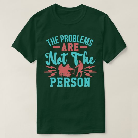 自閉症の問題は人ではない Tシャツ (デザイン正面)