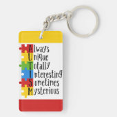 自閉症の四角形(両面) キーホルダー (裏面)