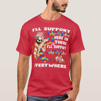 自閉症の場合は必ず自閉症の場合はSloths Ribbon Aut Tシャツ