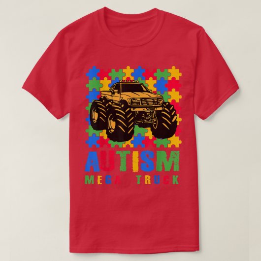 自閉症の大型トラックシャツ Tシャツ (デザイン正面)