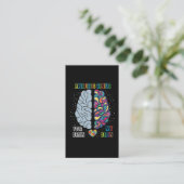 自閉症の天才ハート自閉カラフル脳 名刺 (スタンド正面)