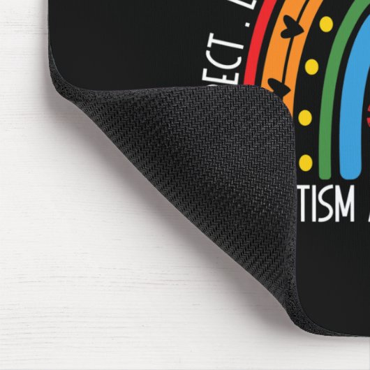 自閉症の女性の男性が愛を尊重する自閉症の戦争 マウスパッド (コーナー)