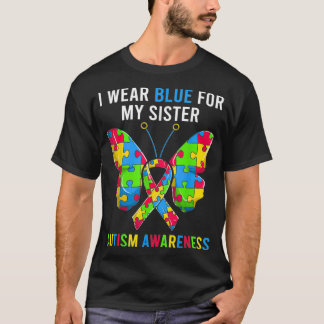 自閉症の妹兄弟姉妹ティー、自閉症意識バター Tシャツ