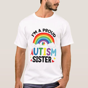 自閉症の姉妹をもつ自慢の妹です 自閉症啓発 Tシャツ
