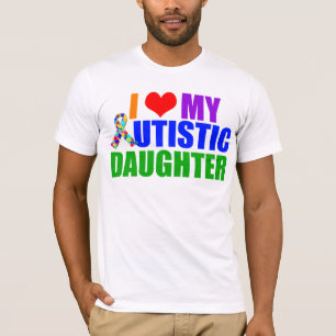 自閉症の娘誇りを持った自閉症パパ Tシャツ