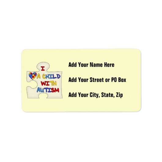 自閉症の子が大好き ラベル (正面)