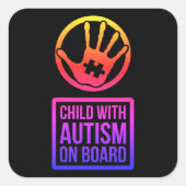 自閉症の子ども スクエアシール (正面)