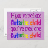 自閉症の子ども ポストカード (正面/裏面)