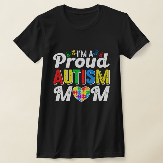自閉症の子の母として誇りを持って Tシャツ (レイダウン)
