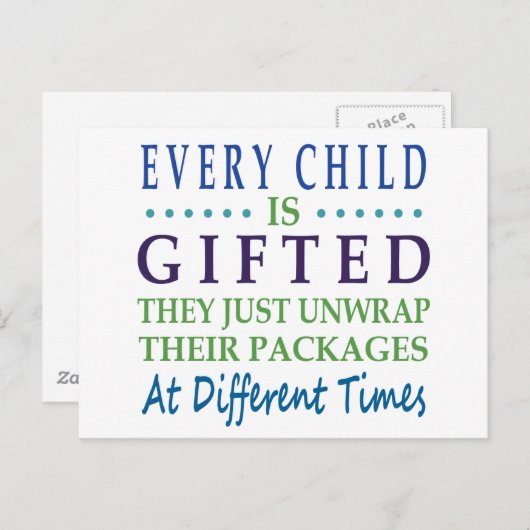 自閉症の子供はみな才能がある ポストカード (正面/裏面)