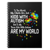 自閉症の子供は私の世界BCBA RBT ABA Therapi ノートブック (正面)