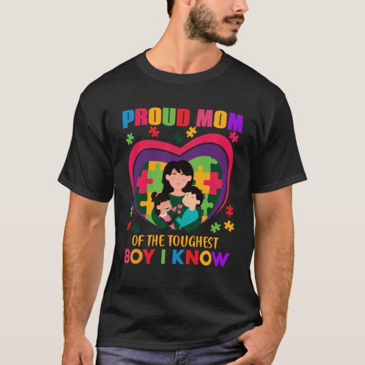自閉症の子供を持つ誇りある母 アウェアネス 優しさを選択 Tシャツ (正面)