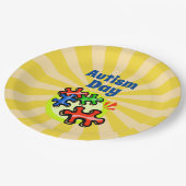 自閉症の学校/イベント紙プレート9" ペーパープレート (アングル)