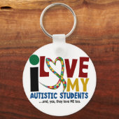 自閉症の学生が大好き2自閉症の意識 キーホルダー (正面)