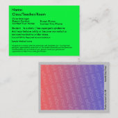 自閉症の学生カード コーリングカード (正面/裏面)