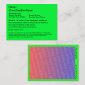 自閉症の学生カードV2 コーリングカード (正面/裏面)