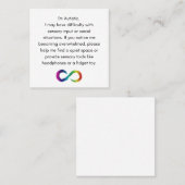 自閉症の宿泊施設カード コーリングカード (正面/裏面)