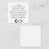 自閉症の宿泊施設カード スクエア名刺 (正面/裏面)