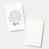 自閉症の宿泊施設バッジ バッジ (Front & Back)