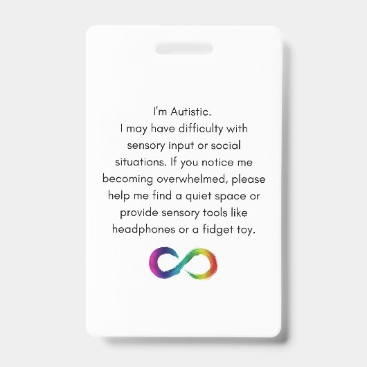 自閉症の宿泊施設バッジ バッジ (Front)