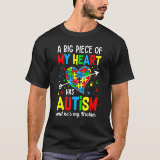 自閉症の少年 私の心は自閉症 彼は私の弟 Tシャツ