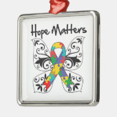 自閉症の希望 メタルオーナメント (左)