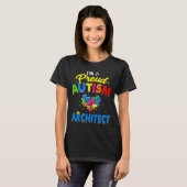 自閉症の建築家の自閉症の意識を受け入れるサポートL Tシャツ (正面フル)
