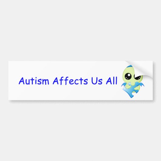 自閉症の影響-ベビーCthulhu バンパーステッカー (正面)