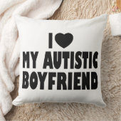 自閉症の彼氏が大好き – 自閉症の承認 クッション (ブランケット)