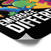 自閉症の恐竜違いを受け入れる。自閉症意識 ポスター (角)