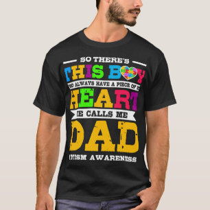 自閉症の息子が私をパパ自閉症支援の贈り物と呼ぶ Tシャツ