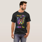 自閉症の息子の自慢の母 バタフライ 自閉症啓発 Tシャツ (正面フル)
