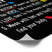 自閉症の息子の自閉症啓発ママパパ ポスター (角)