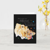 自閉症の意識があなたをライオン違うママにする カード (黄色い花)