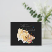 自閉症の意識があなたをライオン違うママにする ポストカード (スタンド正面)