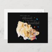 自閉症の意識があなたをライオン違うママにする ポストカード (正面/裏面)