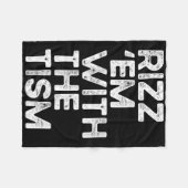 自閉症の意識でEmをおもしろい活気づける フリースブランケット (正面(横))