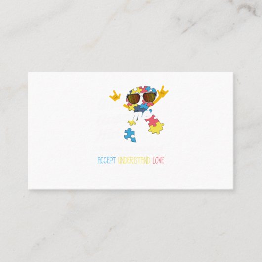 自閉症の意識のシャツ自閉症のシャ素晴らしツ 名刺 (正面)