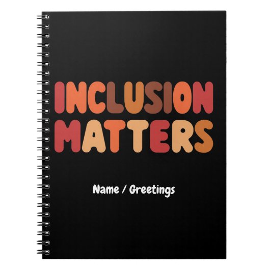 自閉症の意識の包摂と親切な問題 ノートブック (正面)