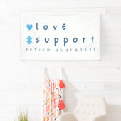 自閉症の意識の愛のサポートのバナー大きなサイン 横断幕 (インサイチュ)