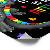 自閉症の意識の日ドラゴンギフトそれはDifであってもよい ポスター (角)