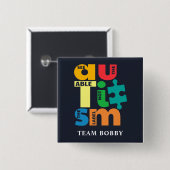 自閉症の意識はラベルではない可能性を参照 缶バッジ (正面&裏面)