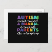 自閉症の意識はレオでよ違うい ポストカード (正面/裏面)