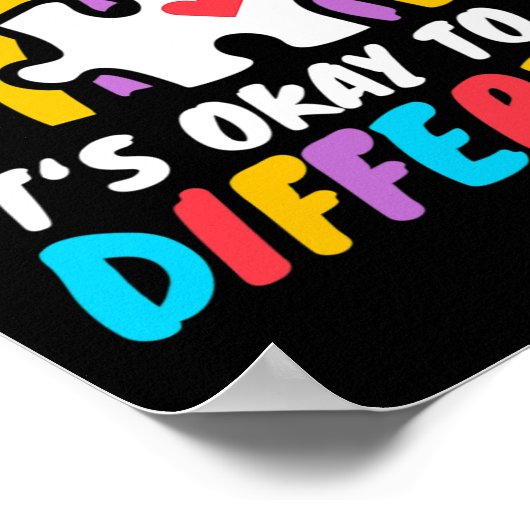 自閉症の意識は愛する自閉症違うになってもいい ポスター (角)